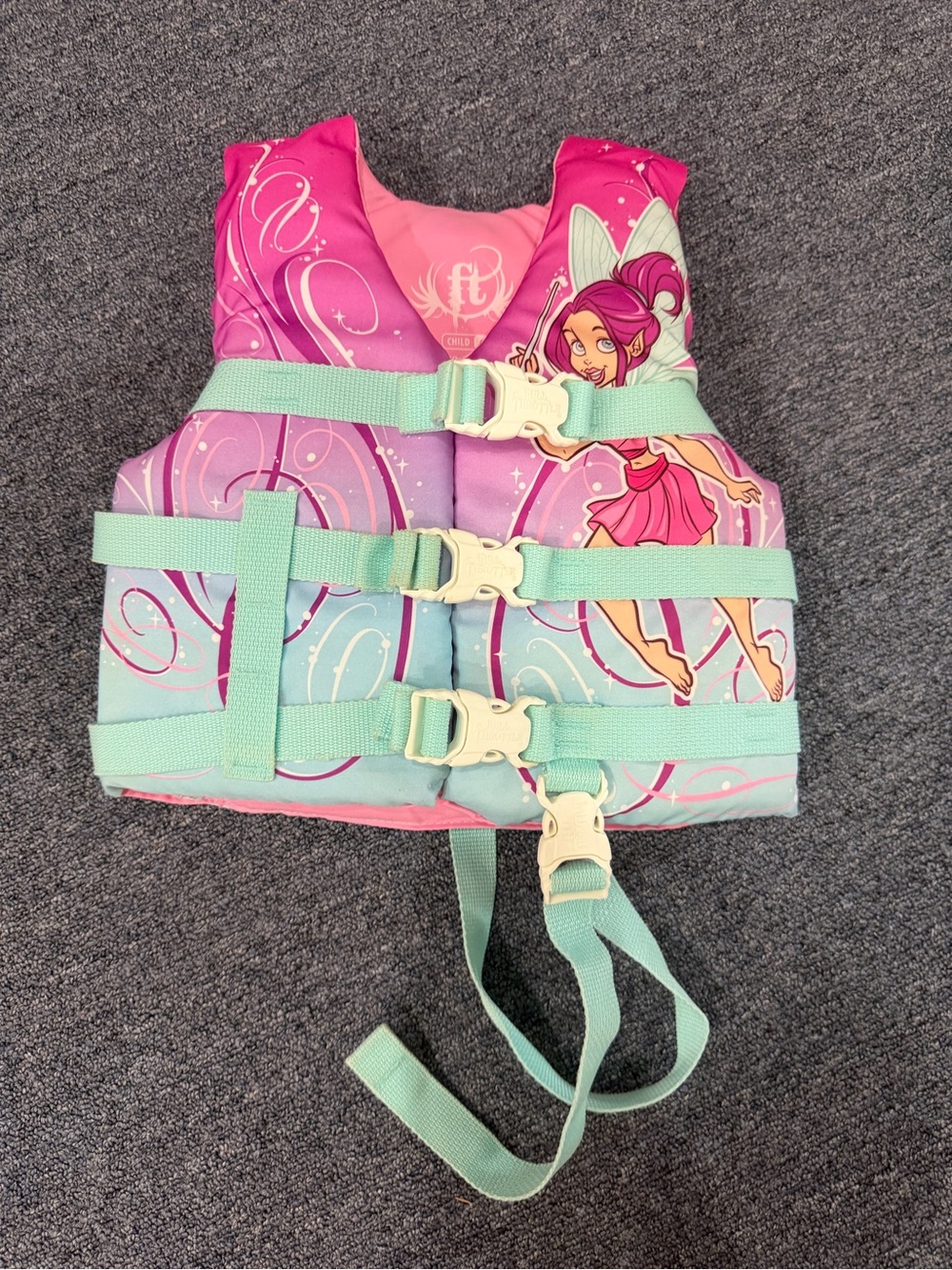 Pink & Mint Kids Fairy Life Jacket